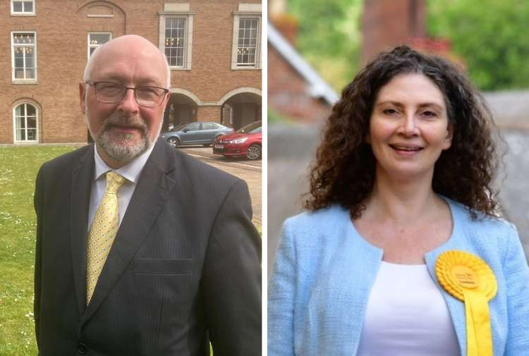 L: Cllr Alan Connett, leader of Teignbridge District Council. R: Cllr Alison Eden (Image: Liberal Democrats)