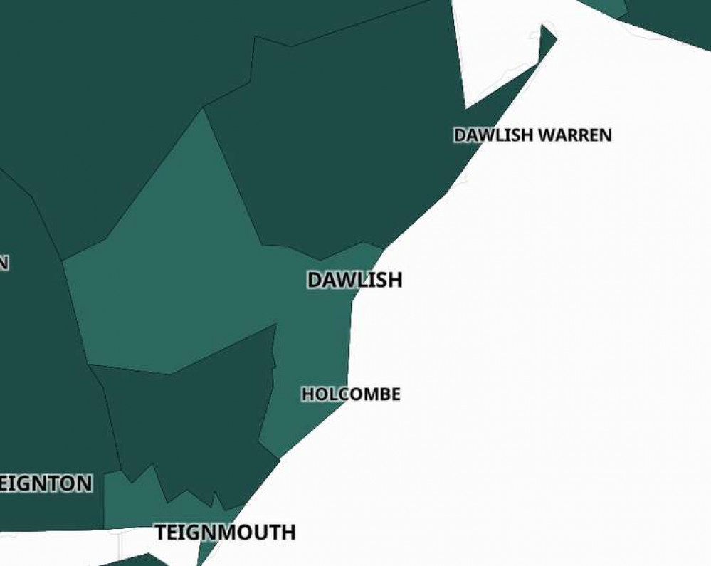 Dawlish vaccination map