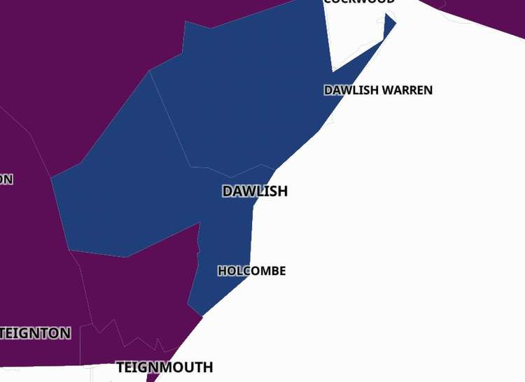 Dawlish coronavirus map