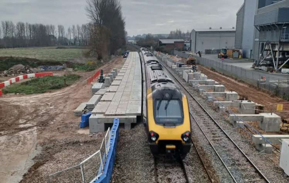 Work on the two platforms is currently underway at Marsh Barton railway station (DCC)