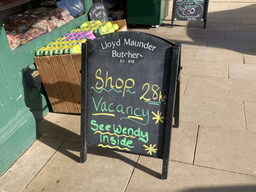 Lloyd Maunder Butchers sign on the Strand, Dawlish (Nub News, Will Goddard)