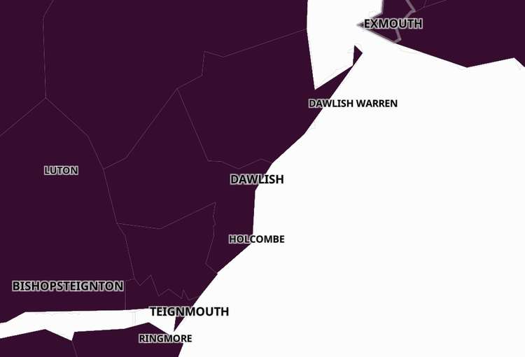 Dawlish coronavirus map