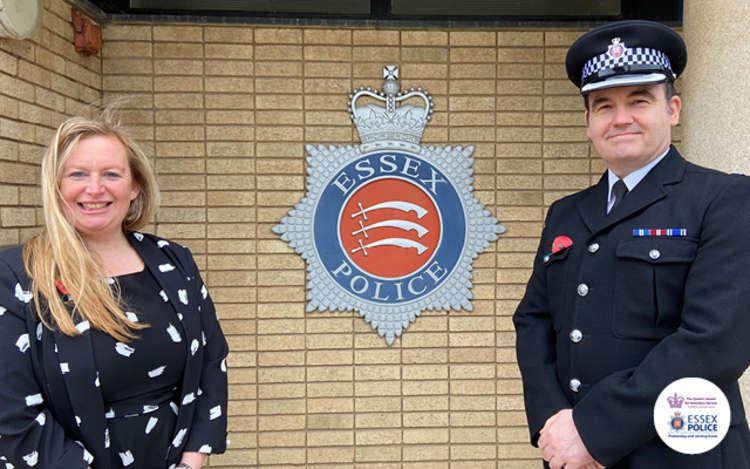 Citizens in Policing Commander Jenny Brouard with Superintendent Shaun Kane, head of Essex Police Special Constabulary