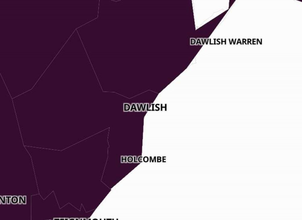 Dawlish coronavirus map