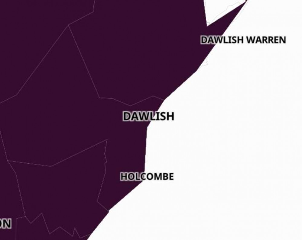 Dawlish coronavirus map