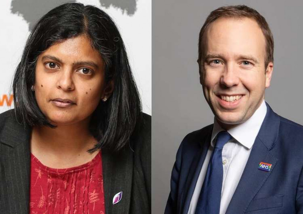 Dr Rupa Huq MP and former Health Secretary Matt Hancock have joined forces. (Image: Rupa Huq)