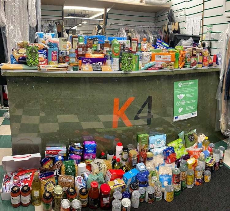 "photos of food donations from our wonderful customers" (Image: Megan Moran)