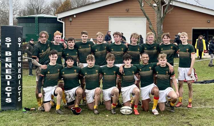 St Benedict's 1st XV rugby team came third in the Daily Mail Schools Trophy. (Image: Charlie Mawer)