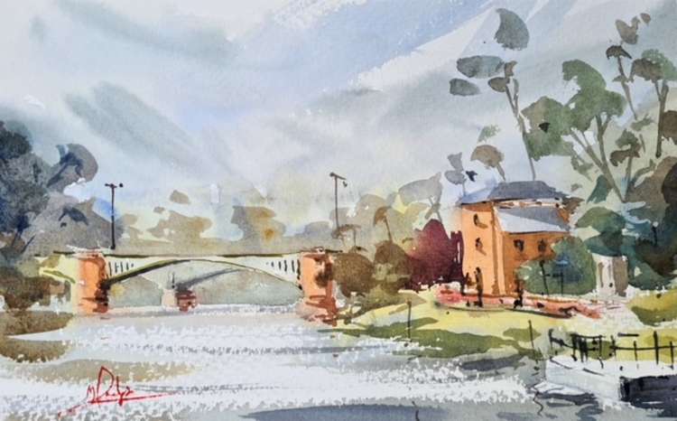 Max's paintings of Ealing and Richmond. (Image: Max Panks)