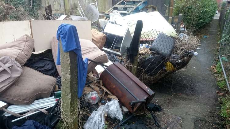 "I've never seen this much fly-tipping in one area. I was appalled," said LAGER Can volunteer Cathy Swift (Image: LAGER Can)