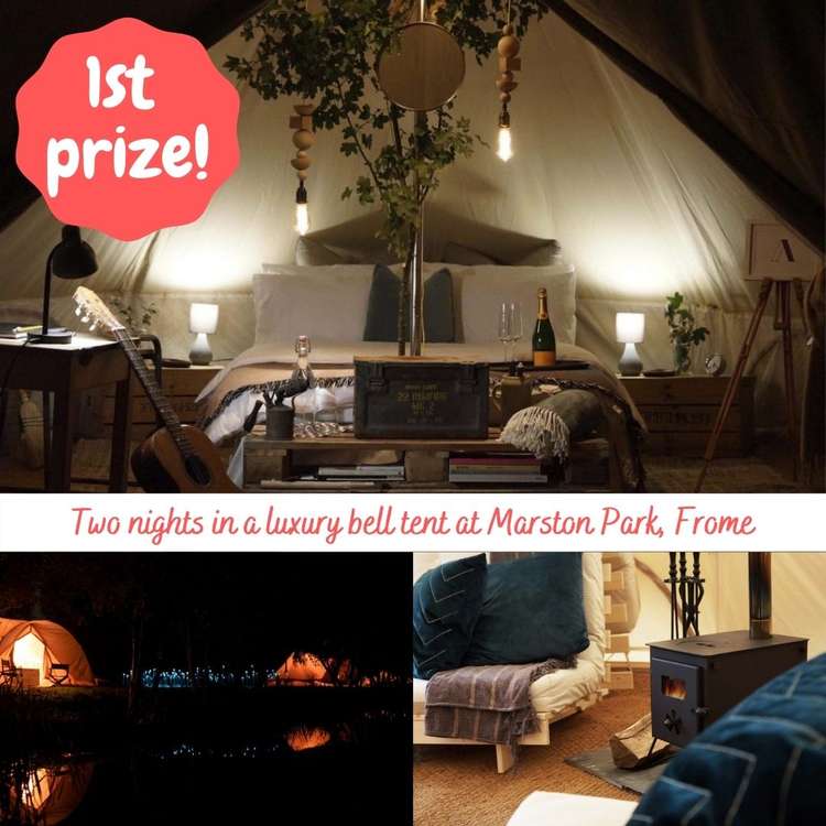 First Prize - Two night stay for two people in a luxury bell tent at Marston Park