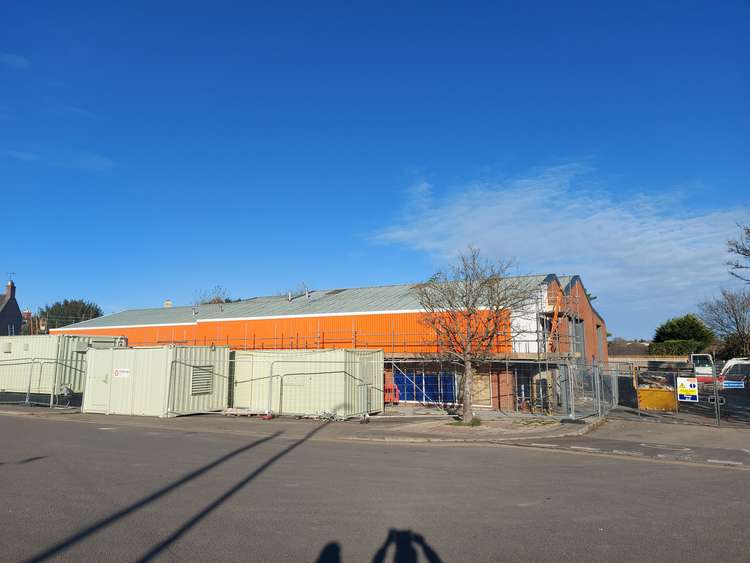 The B& Q new Express store at Frome station is taking shape (November 28)