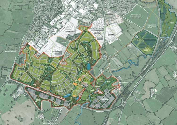 Masterplan For The Selwood Garden Community In Frome, Including Associated Developments. CREDIT: NVB Architects. Free to use for all BBC wire partners.