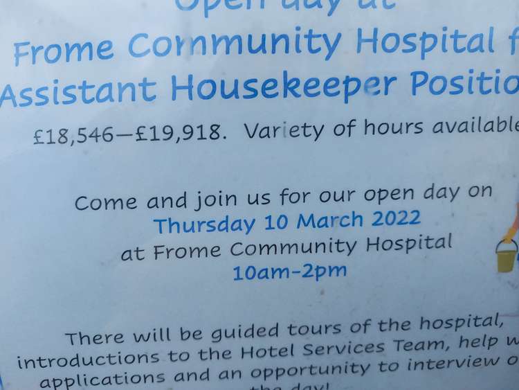 Housekeeping roles at Frome hospital