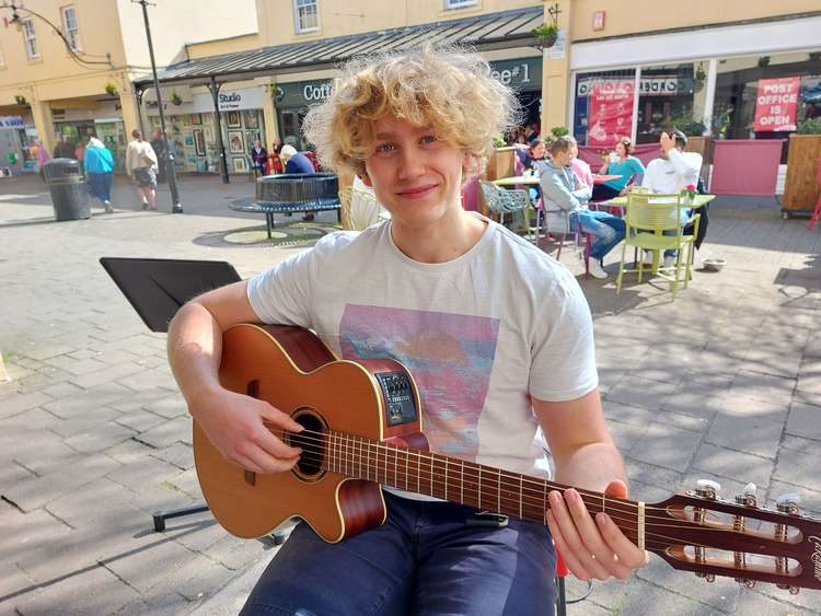 Ollie from Frome College is pretty well known around town for busking