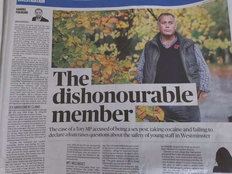 The headline in today April 3's Sunday Times