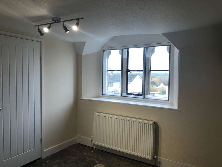 The front bedroom with views over the Mendips