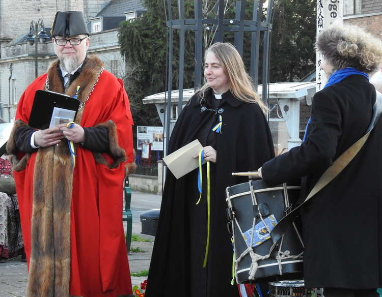 Mayor of Glastonbury Cllr Jon Cousins and St. John's Curate, Revd Michele Kitto. Picture by Micheal White