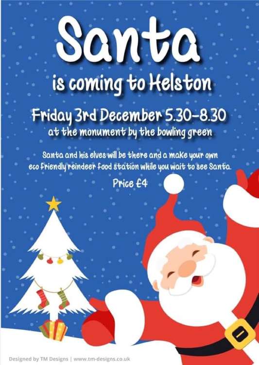 Santa is in Helston this week.