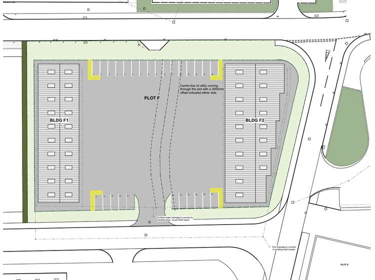 The proposed plans for the business park.