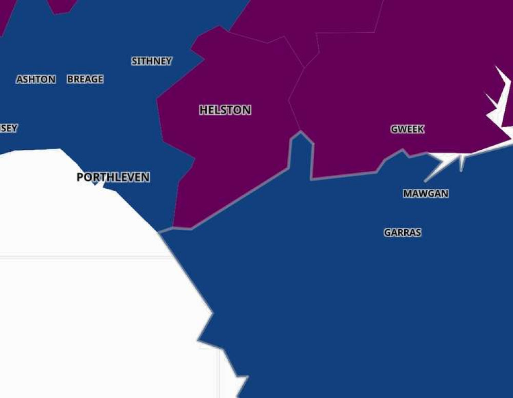 Helston covid map.