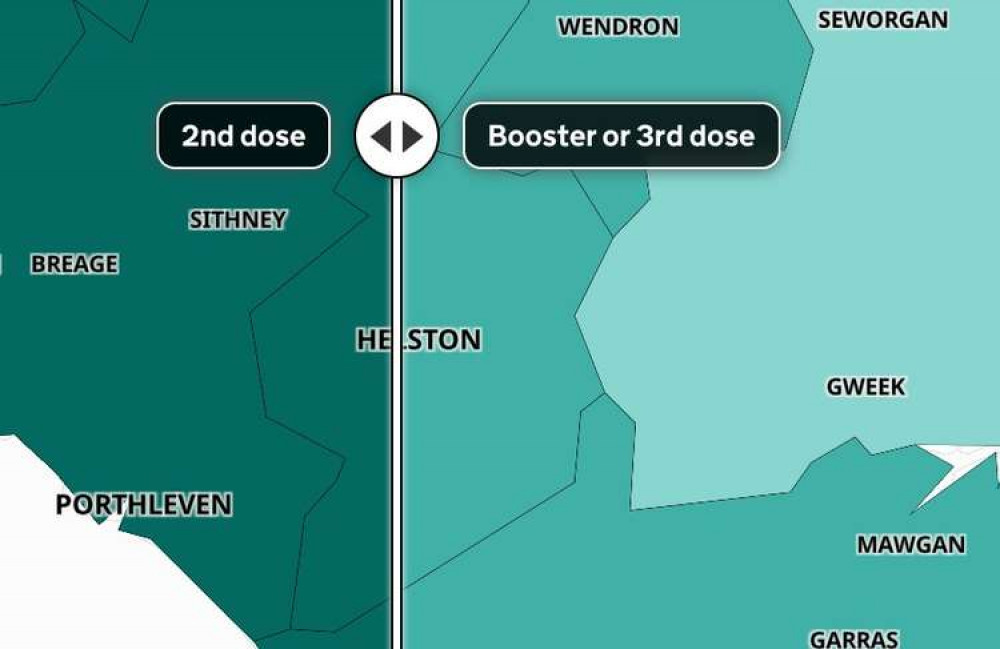 Booster vaccine in Helston and surrounding areas.