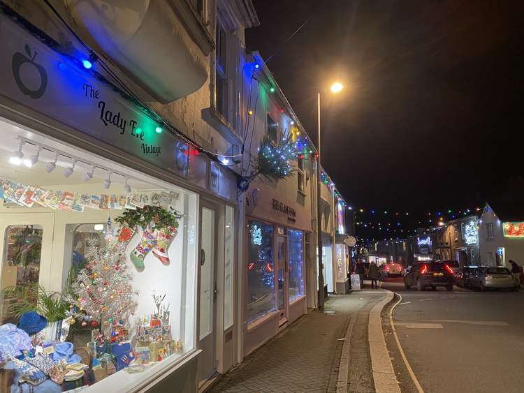 Helston Christmas lights taken down for another year.