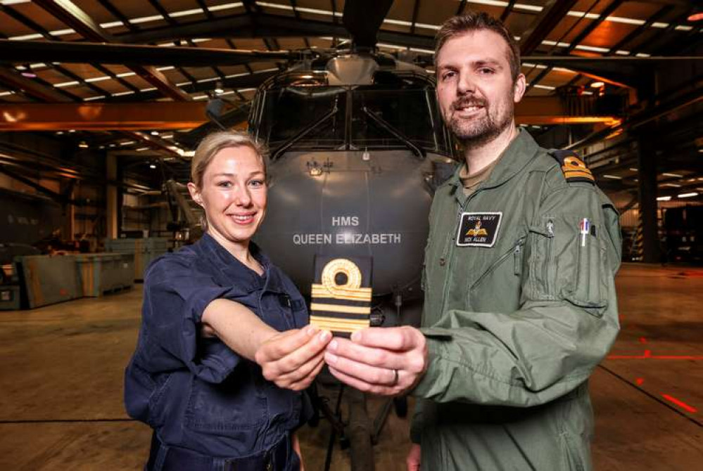 Nick and Fran Allen, RNAS Culdrose. Will be promoted together to become lieutenant commanders in the autumn.