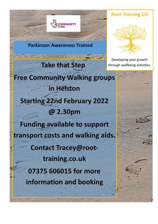 Poster for the walking group in Helston.