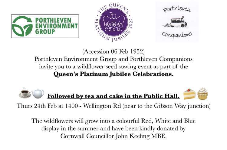 Seed sowing and cakey tea in Porthleven for the jubilee.