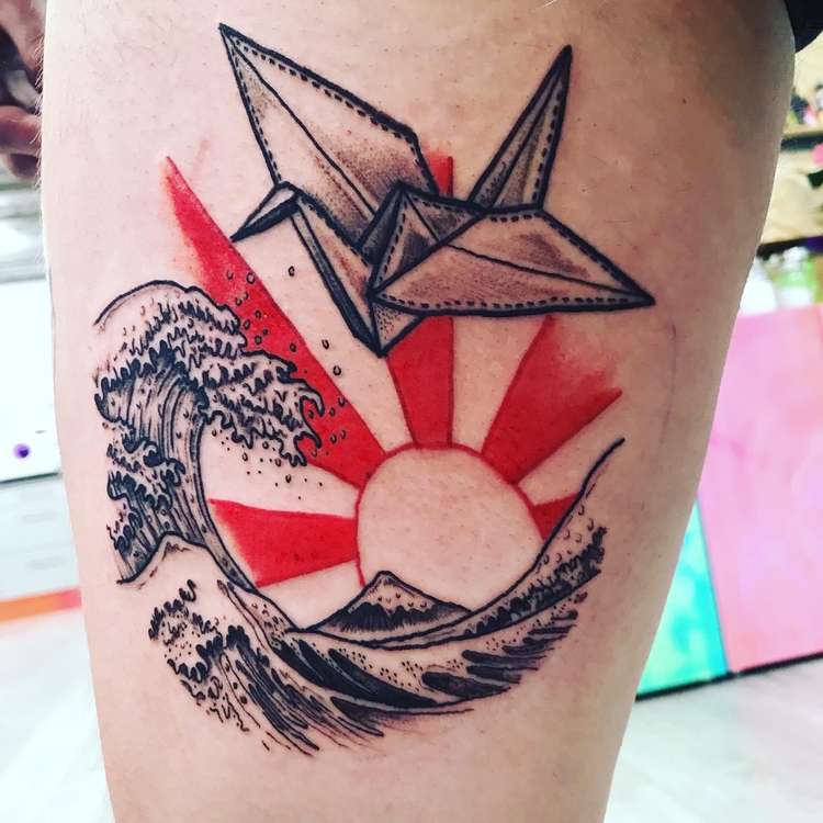 One of the recent pieces they've done at the studio. Shared by GoGo Electric Tattoo.