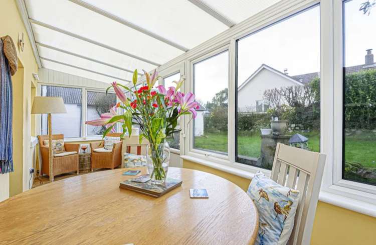 The conservatory at Godolphin Cross. Shared by Bradleys Estate Agents Helston.