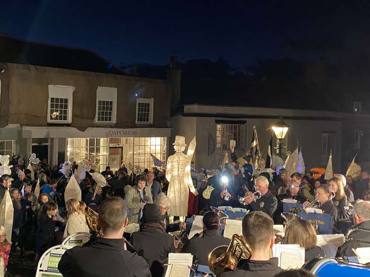 Helston Town Band were out playing some favourites.