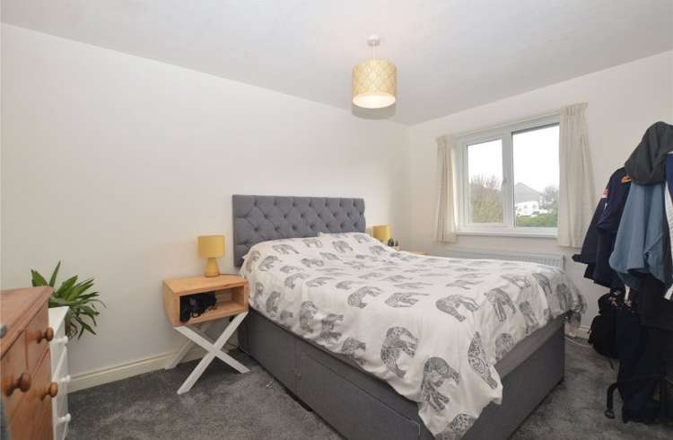 One of the bedrooms on Nanscober Place. Shared by Bradleys Estate Agents Helston.