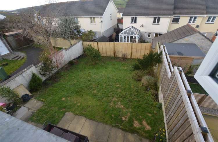 Spacious garden at the property. Shared by Bradleys Estate Agents Helston.