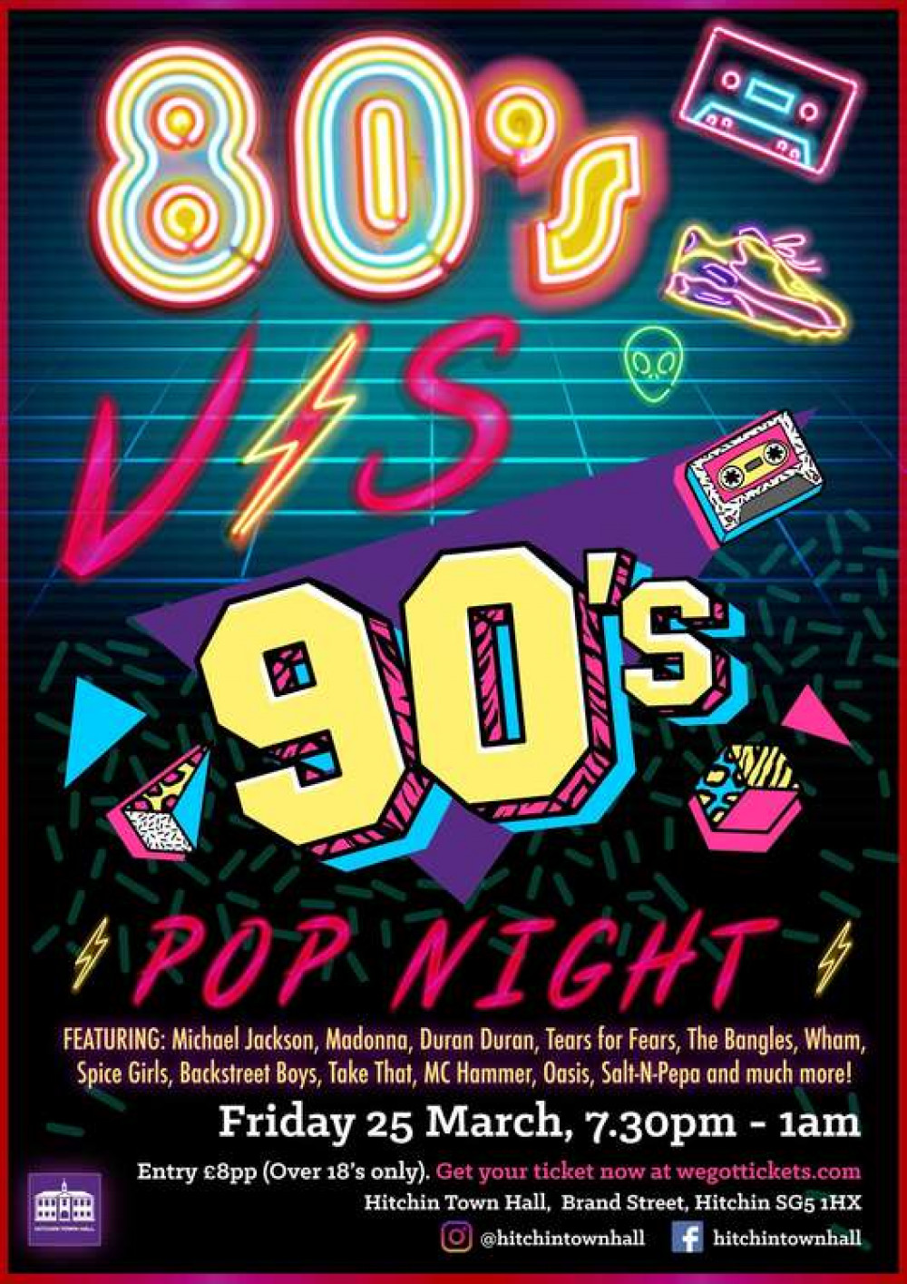80s VS 90S karaoke disco  The Arena Tavern, Letchworth Garden City