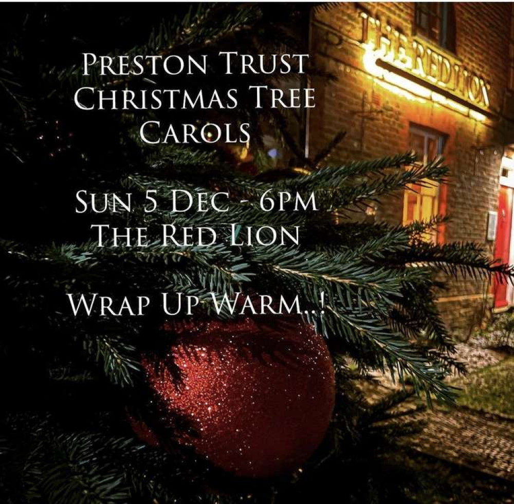 Hitchin: Get set for Preston village Christmas Tree Carols. CREDIT: Red Lion Preston Instagram