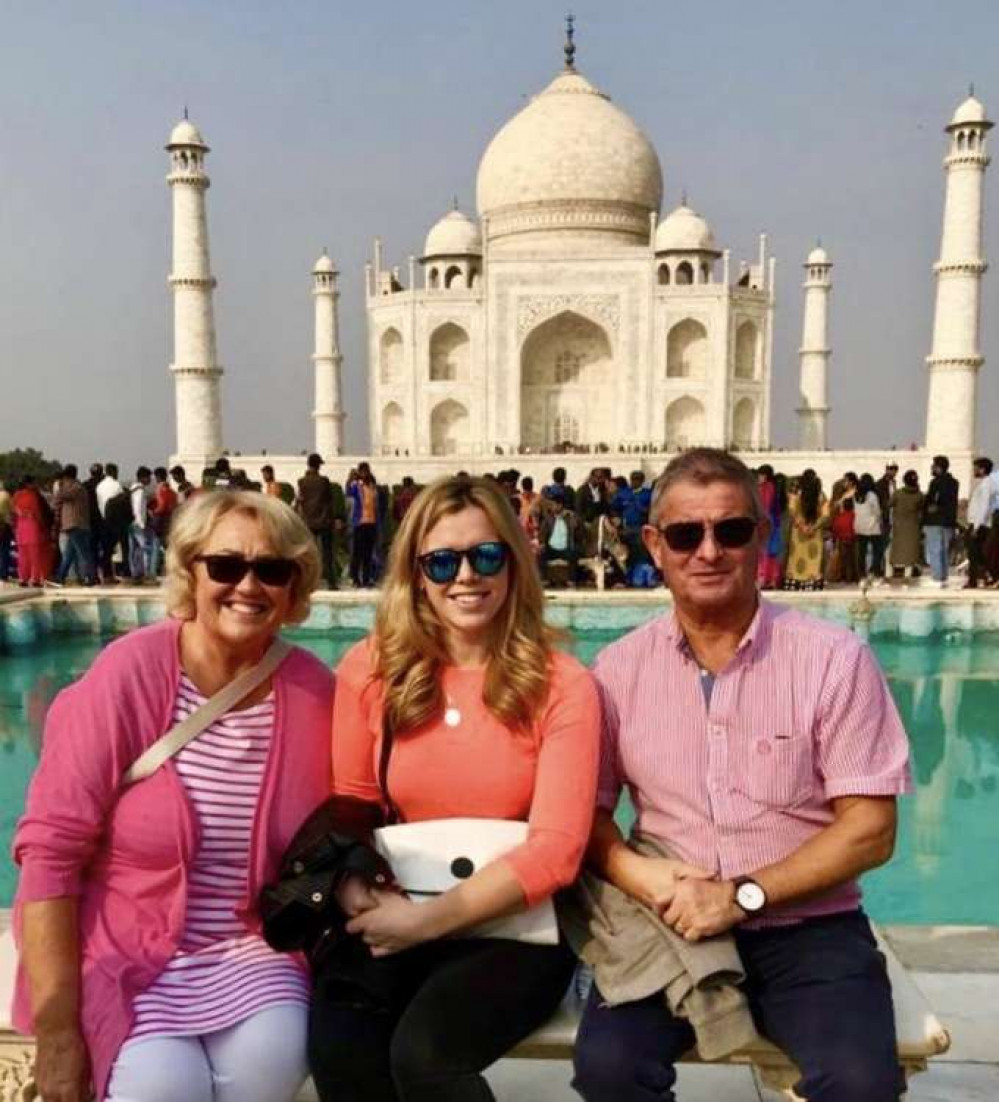 Lyndhurst Q&A: Director Geoff Newman on his best investments, favourite holidays, being caught up in a military coup and much more. PICTURE: Geoff Newman, his wife Bev and their daughter in front of the Taj Mahal. CREDIT: Geoff Newman