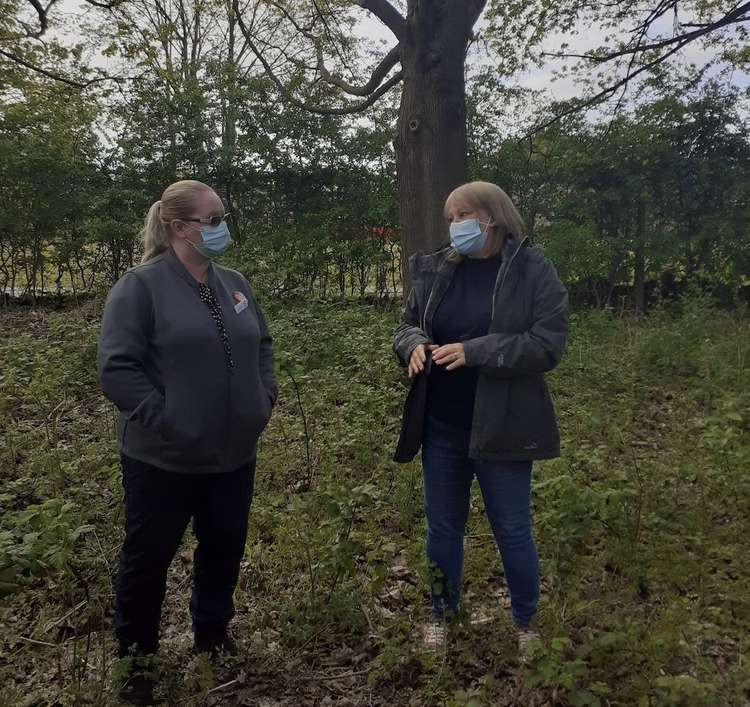 Co-op volunteers at the Wellbeing Walkway