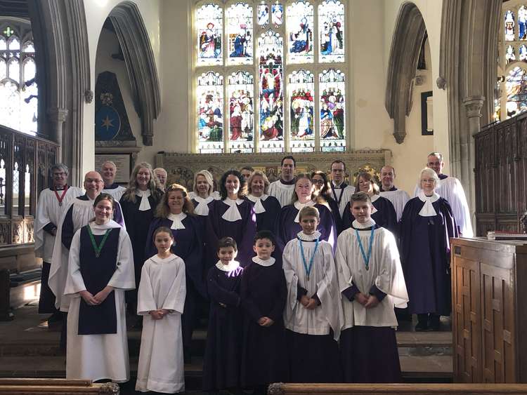 A Hitchin Churchwarden writes: St Mary's lights up for our town as busy Christmas week looms. PICTURE: The brilliant St Mary's Choir CREDIT: St Mary's Church