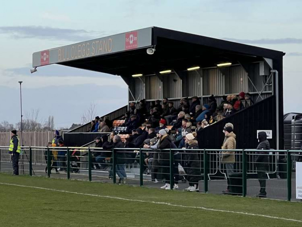 Stotfold 1-1 Ampthill Town: Brett Donnelly's table toppers held despite dominant performance. PICTURE: The main stand at the New Roker Park during Stotfold's clash with Ampthill Town which attracted 404 supporters. CREDIT: @laythy29