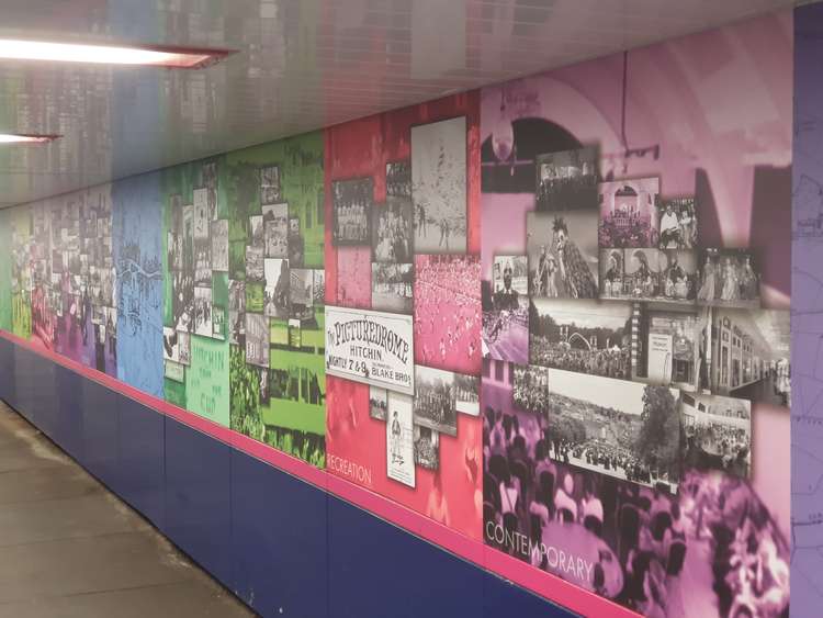 Commute Through Time with North Herts Museum new exhibition History in Hitchin Station Underpass - Nub News gallery. CREDIT: @HitchinNubNews