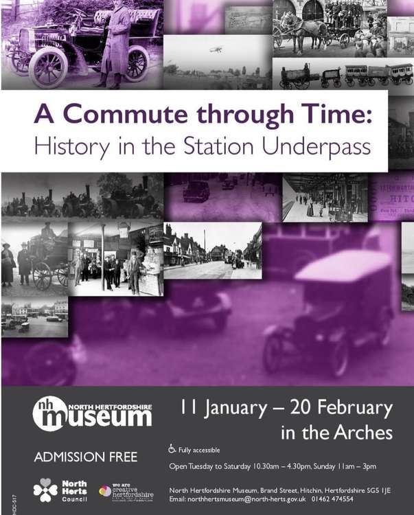 Commute Through Time with North Herts Museum new exhibition History in Hitchin Station Underpass - Nub News gallery. CREDIT: @HitchinNubNews