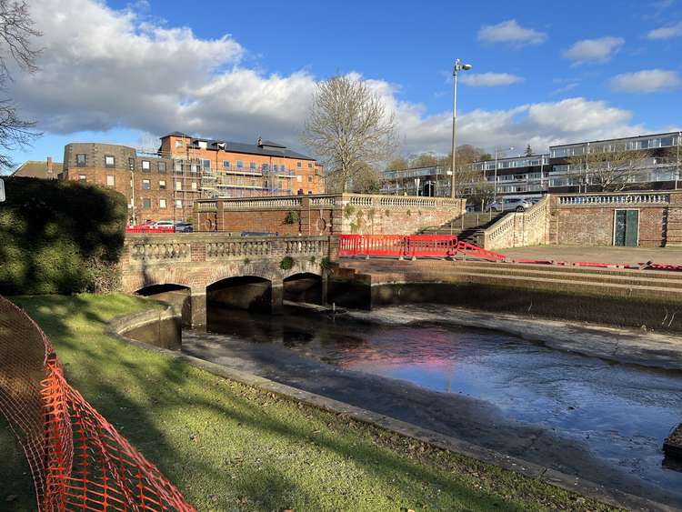 Feeling drained: Hitchin's River Hiz has its annual clean - but where have the swans gone. PICTURE: Hitchin Nub News paid a visit to our town's Riverside this week to observe the work that is being undertaken during the River Hiz's annual clea