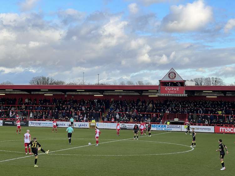 Stevenage boss Paul Tisdale hailed his side after goals from Jake Reeves, Chris Norris and Jake Taylor eased Boro to a well-earned 3-0 victory over Harrogate Town on Saturday. CREDIT: @laythy29