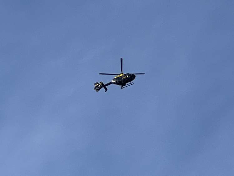 Breaking: Police close road after incident in Hitchin's Westmill as helicopter circles. CREDIT: @HitchinNubNews