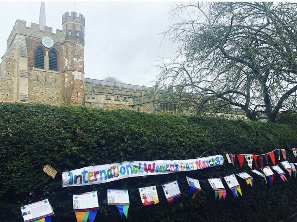 Hitchin: St Mary's Church hosts display hailing International Women's Day. CREDIT: St Mary's Church