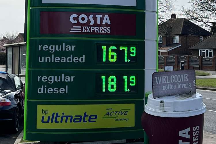 Cost of Living Crisis: Hitchin fuel hikes mean motorists in our town charged well above national average for petrol and diesel. PICTURE: The BP garage on Bedford Road charges the highest prices for fuel in your town. CREDIT: @HItchinNubNews