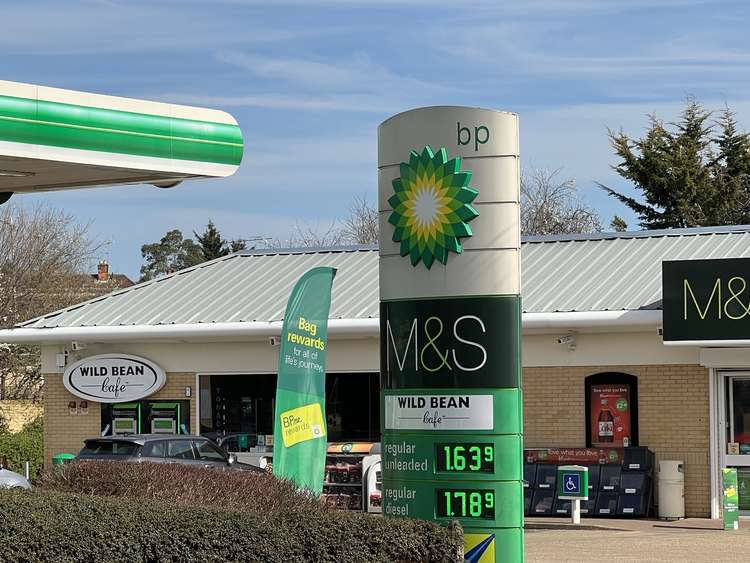 Cost of Living Crisis: Hitchin fuel hikes mean motorists in our town charged well above national average for petrol and diesel. PICTURE: Why does the BP garage on Bedford Road charge more than the BP garage on Stevenage Road (pictured). CREDIT: @HitchinNu