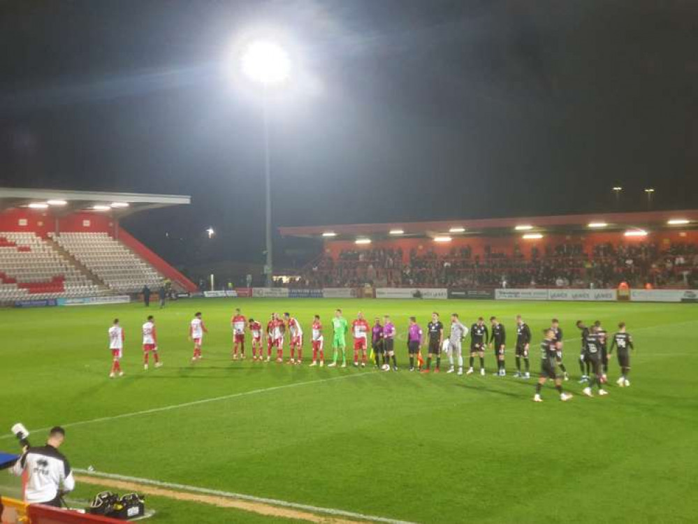 Managerless Stevenage hosted League One visitors Milton Keynes at the Lamex on Tuesday evening. CREDIT: @laythy29